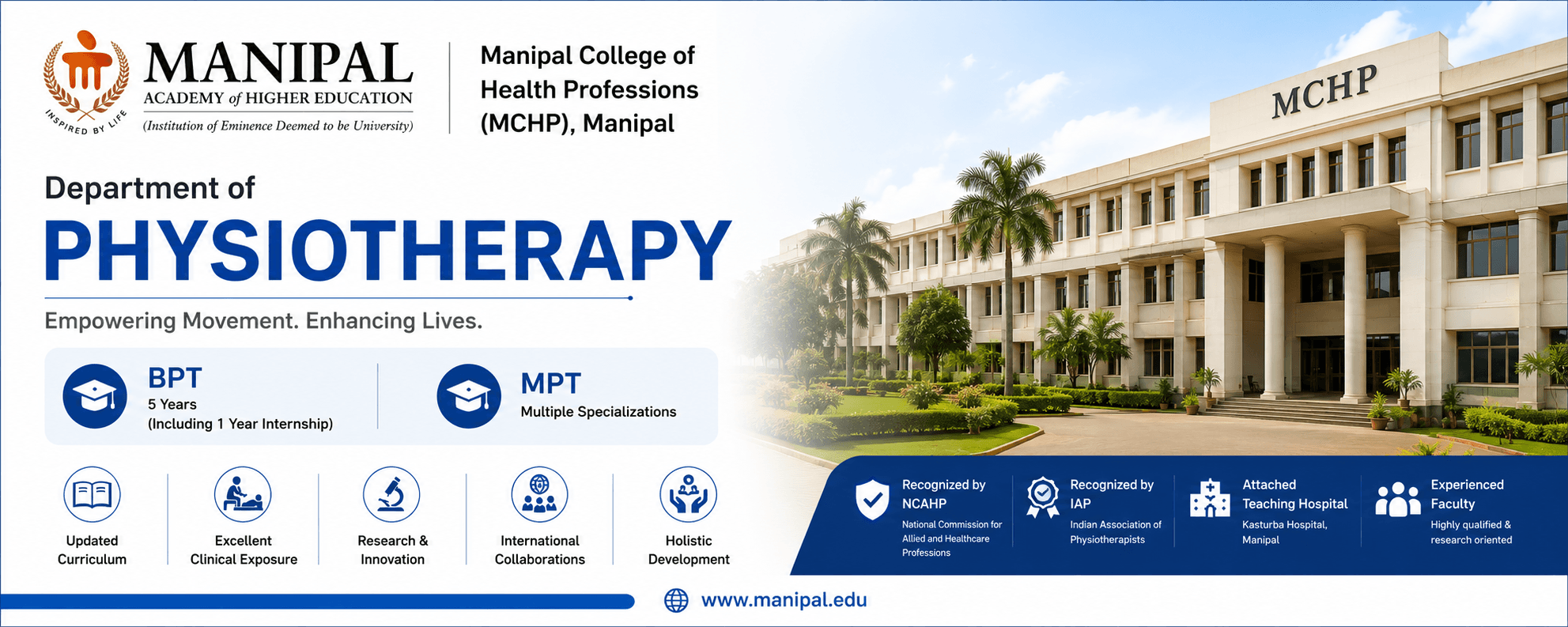 Manipal College of Health Professions (MCHP), Manipal: A Premier Destination for Physiotherapy Education in India